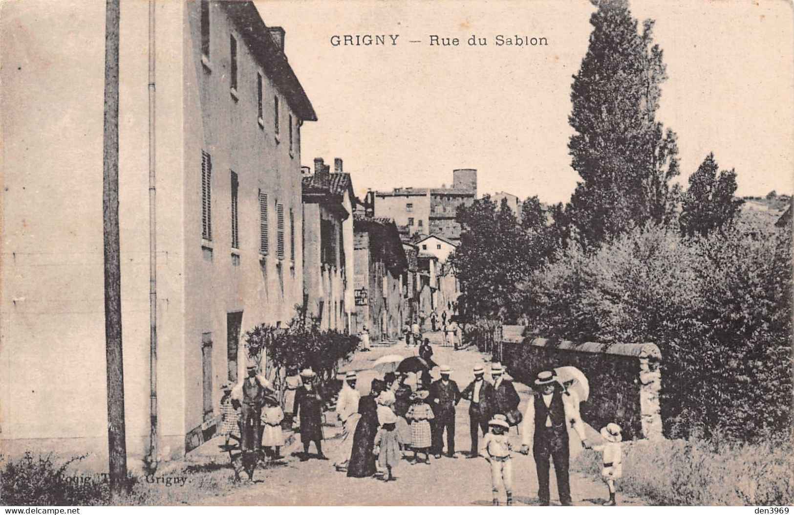 GRIGNY (Rhône) - Rue Du Sablon - Ecrit 1914 (2 Scans) - Grigny