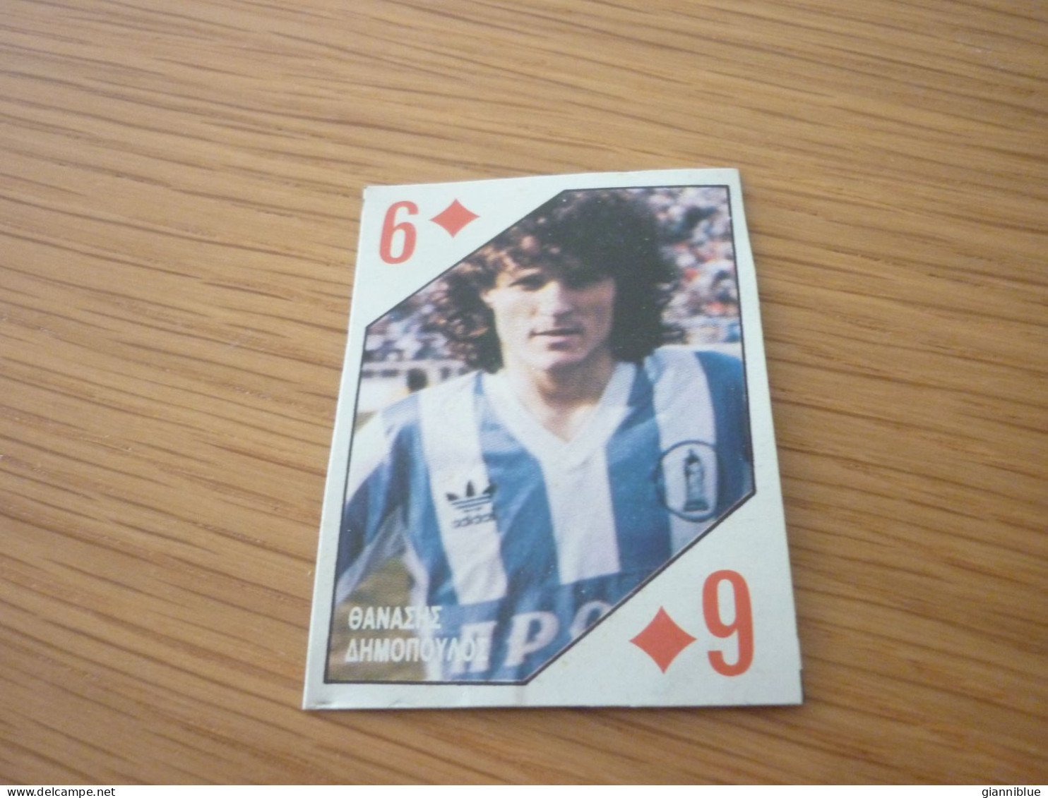 Thanasis Dimopoulos Iraklis Football Soccer Vintage Old Greek '80s Game Trading Card - Trading Cards