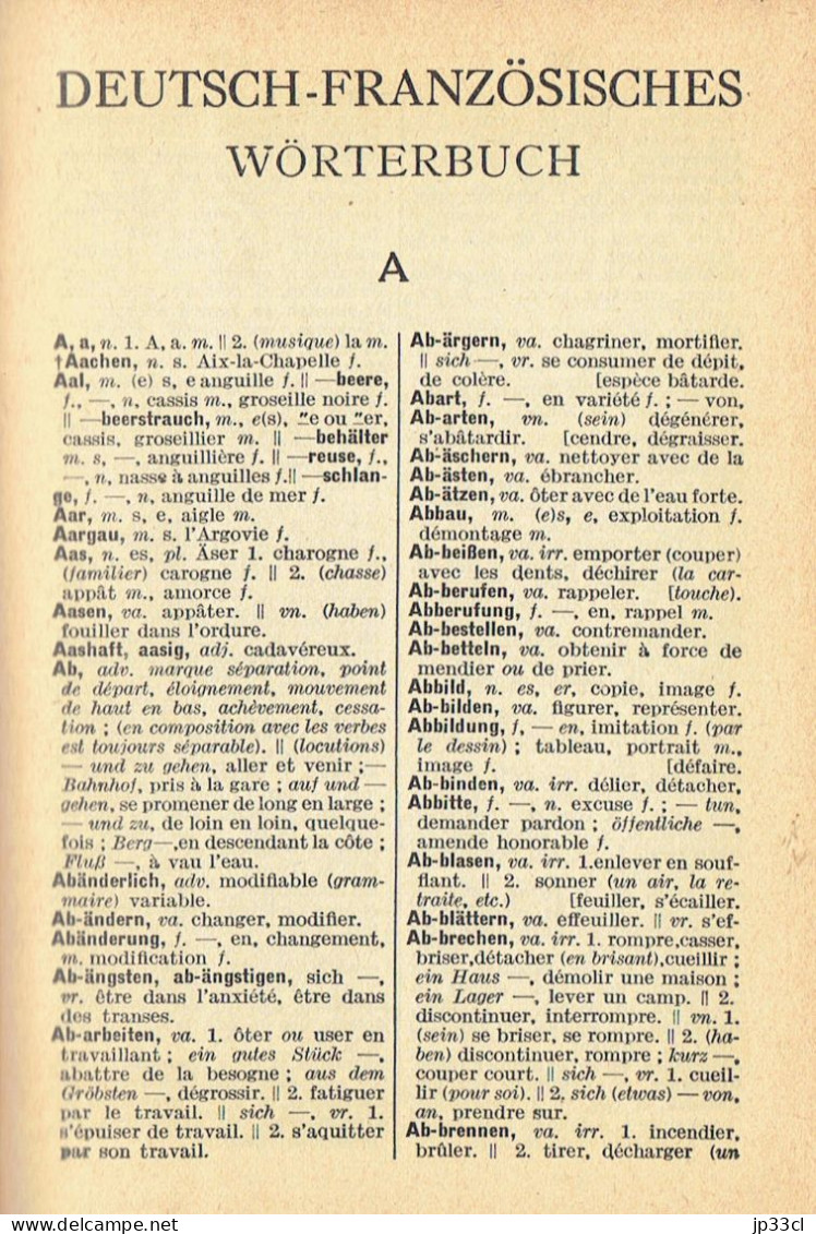 Rotteck, Kister Dictionnaire Allemand-Français - Français-Allemand (Garnier, Paris - Brepols, Turnhout) - Dictionnaires