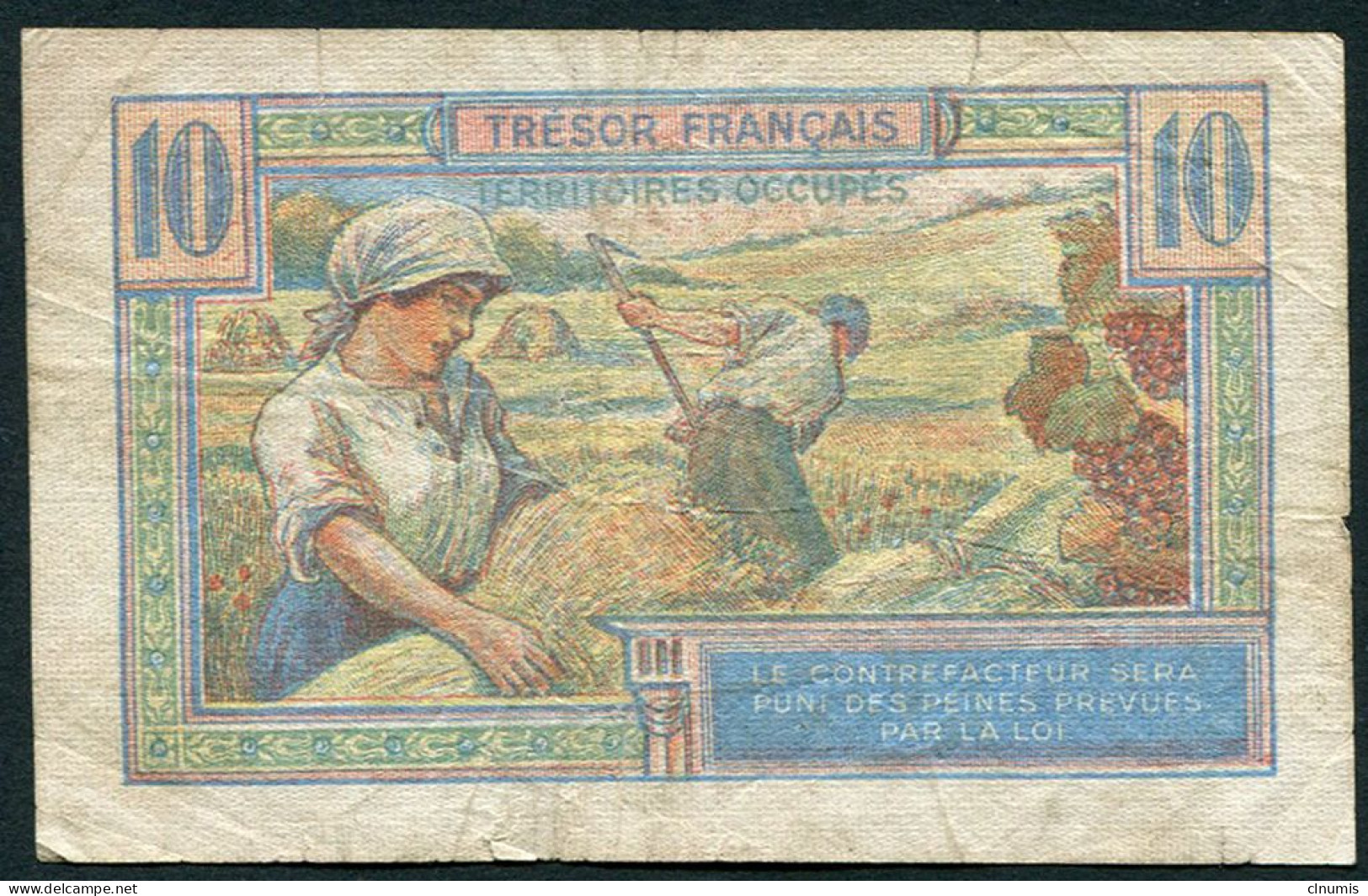 10 Francs Trésor Français 1947, A. 09317225 - 1947 Staatskasse Frankreich