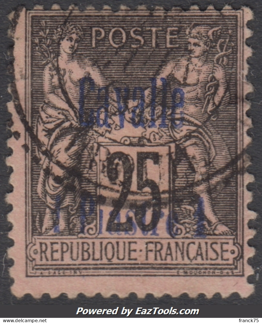 25c Sage Cavalle Oblitéré TB (Dallay N° 4, Cote 23€) - Used Stamps