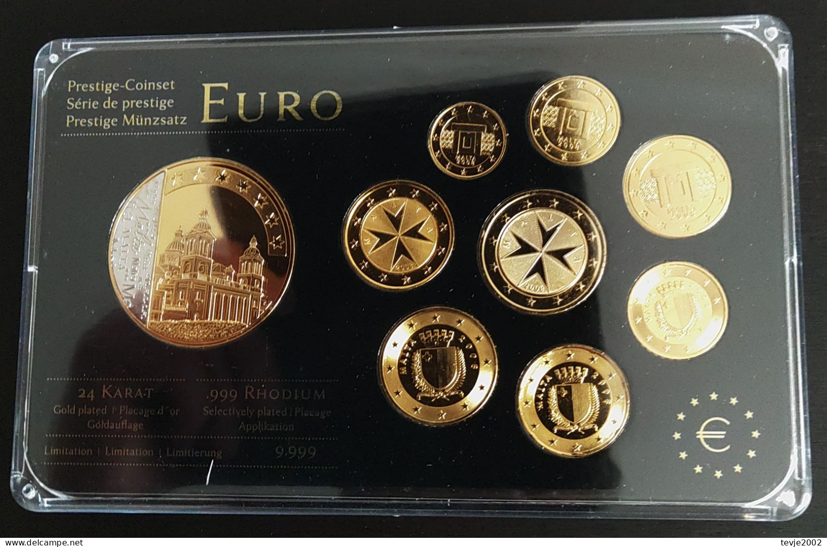 Malta - Prestige Euro Kursmünzensatz - Vergoldet - Original Verpackt - Malta