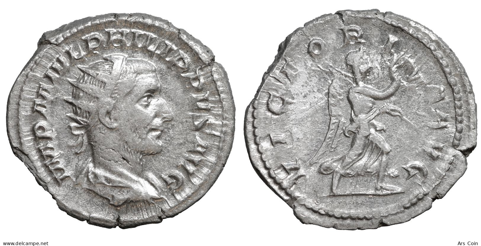 Philip I AR Antoninianus. Rome, AD 244-247 VICTORIA AVG - Die Flavische Dynastie (69 / 96)