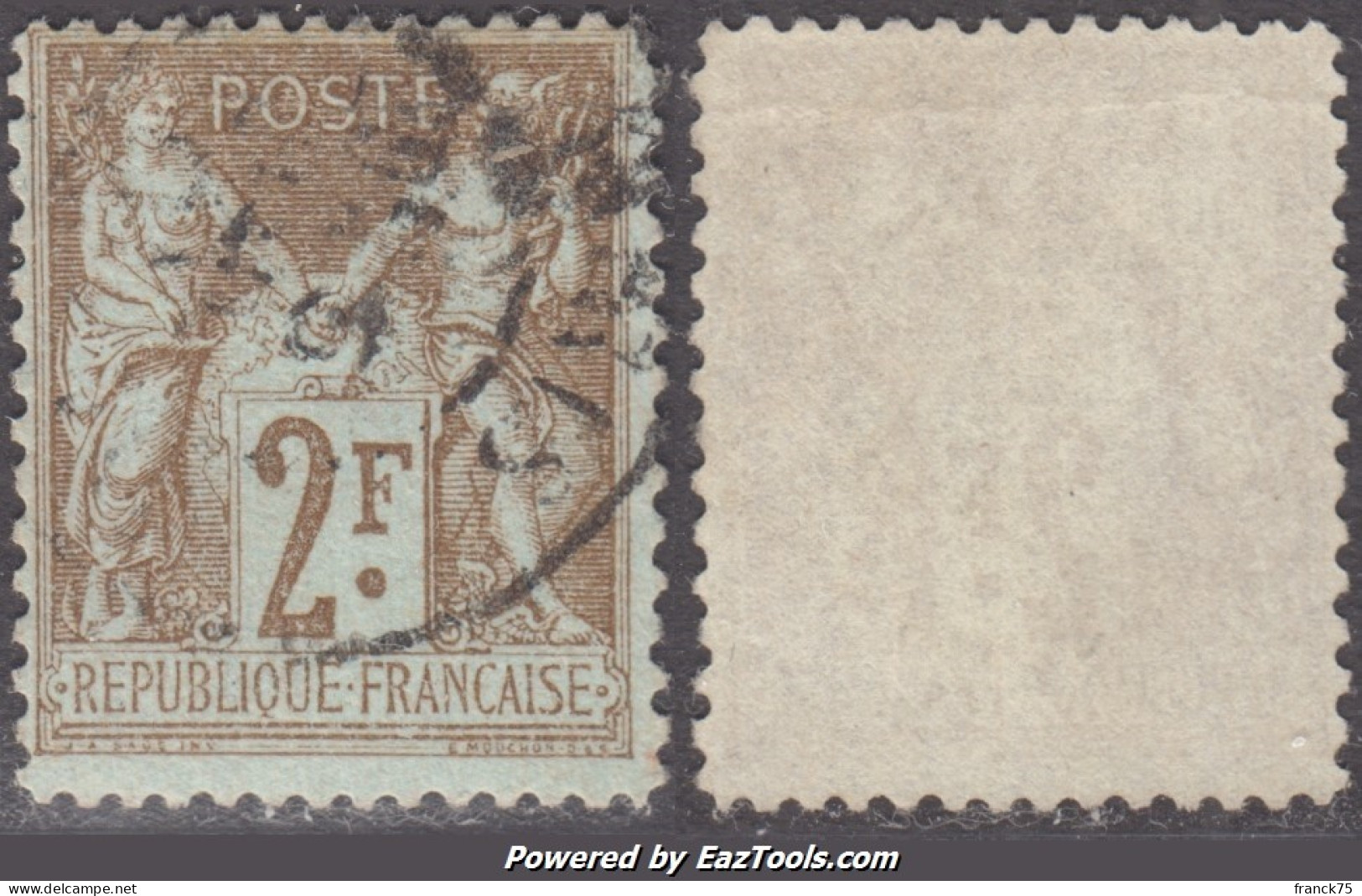 2Fr Sage Oblitéré TB (Y&T N° 105, Cote 55€) - 1898-1900 Sage (Type III)