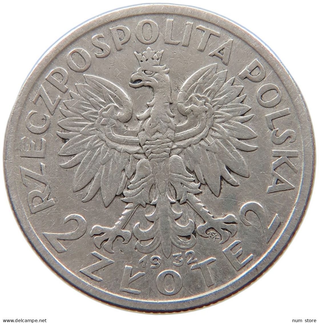 POLAND 2 ZLOTE 1932  #s013 0261 - Pologne