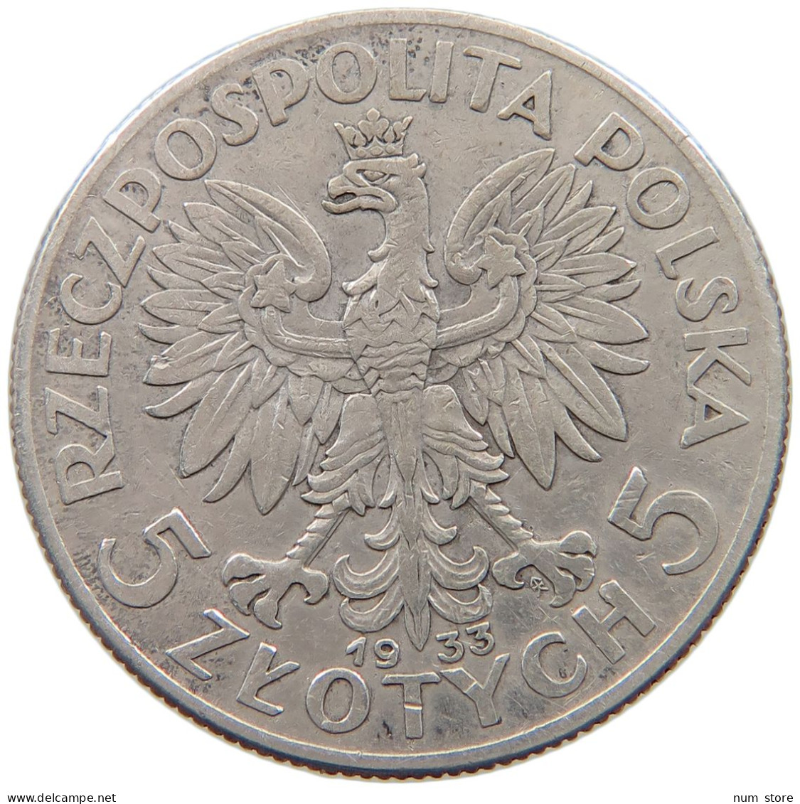 POLAND 5 ZLOTYCH 1933  #c081 0675 - Pologne