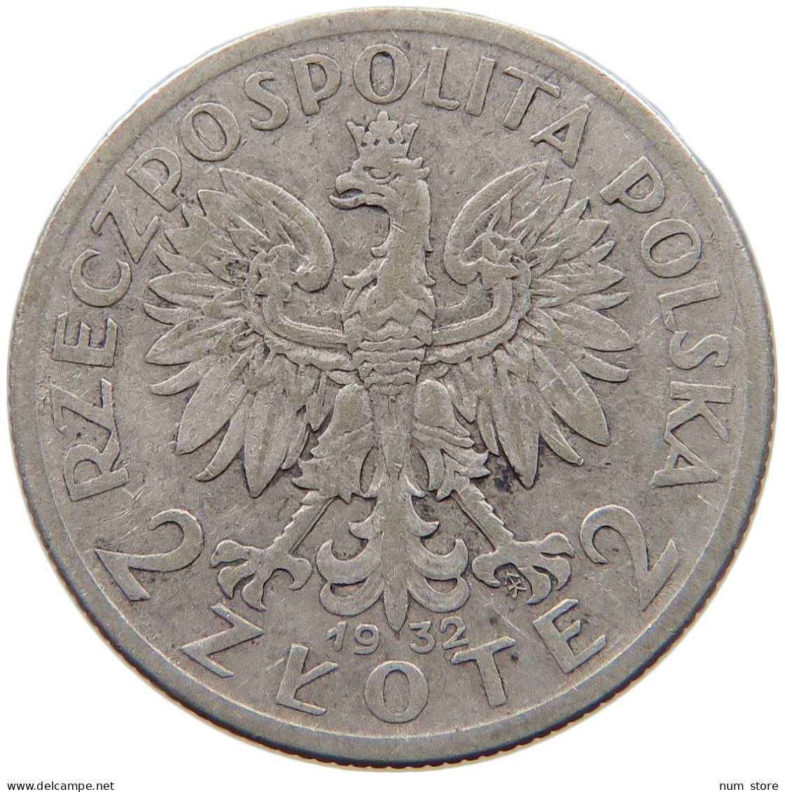 POLAND 2 ZLOTE 1932  #c049 0135 - Pologne