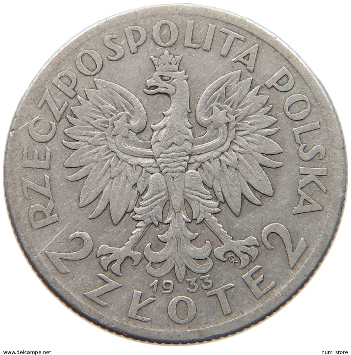 POLAND 2 ZLOTE 1933  #c017 0661 - Pologne