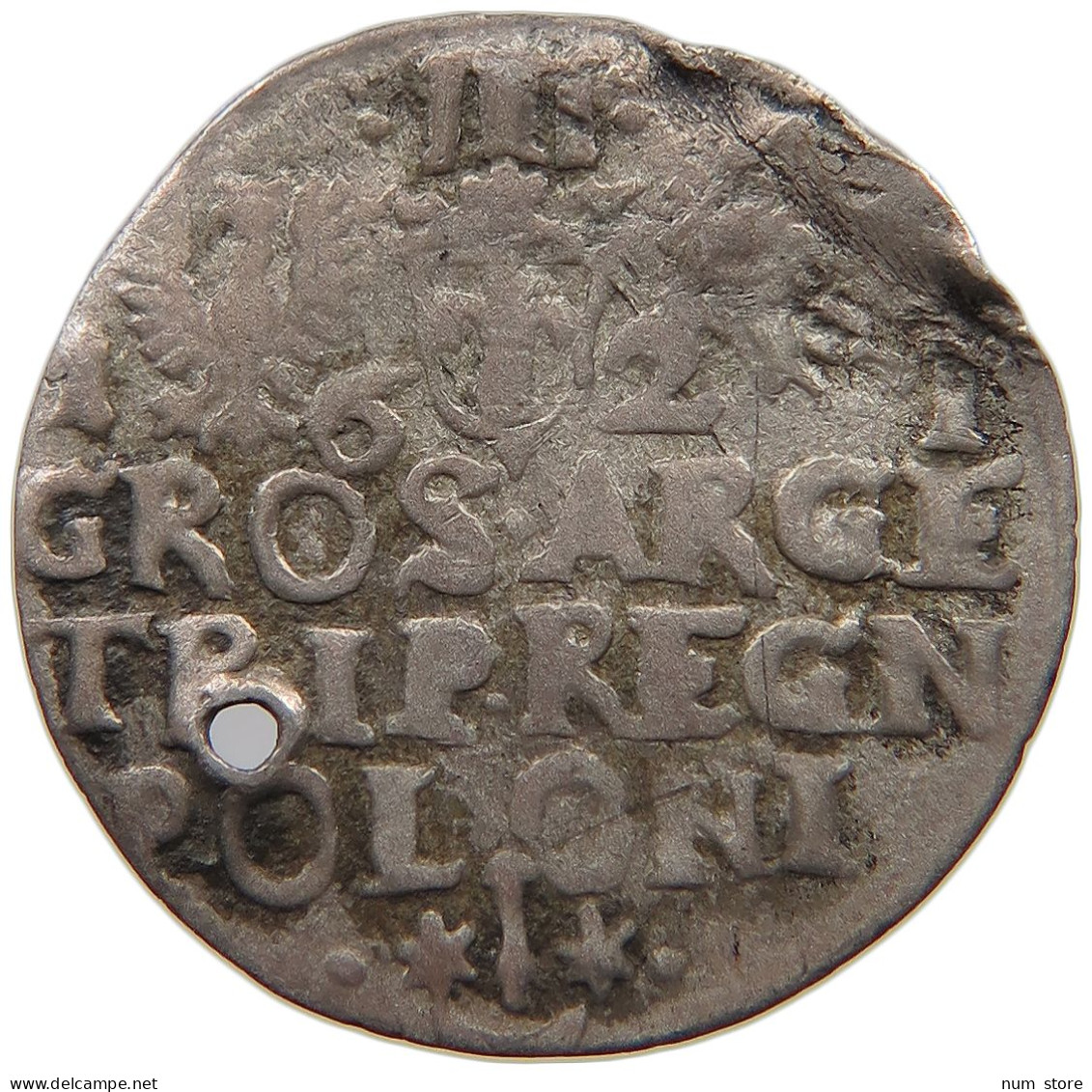 POLAND TROJAK 3 GROSZE GROSCHEN GRÖSCHER 1621 Sigismund III (1587-1632) #c019 0049 - Pologne