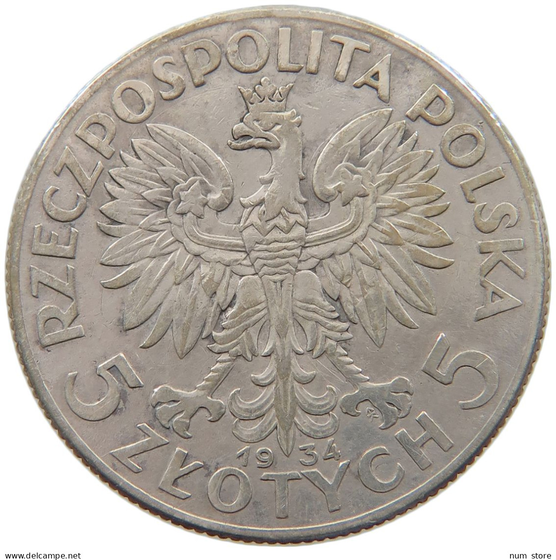 POLAND 5 ZLOTYCH 1934  #c018 0471 - Pologne