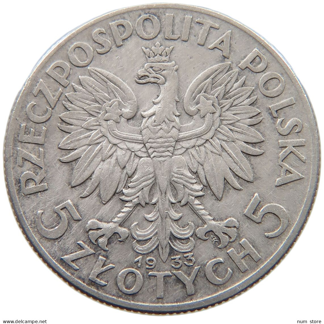 POLAND 5 ZLOTYCH 1933  #c003 0211 - Pologne