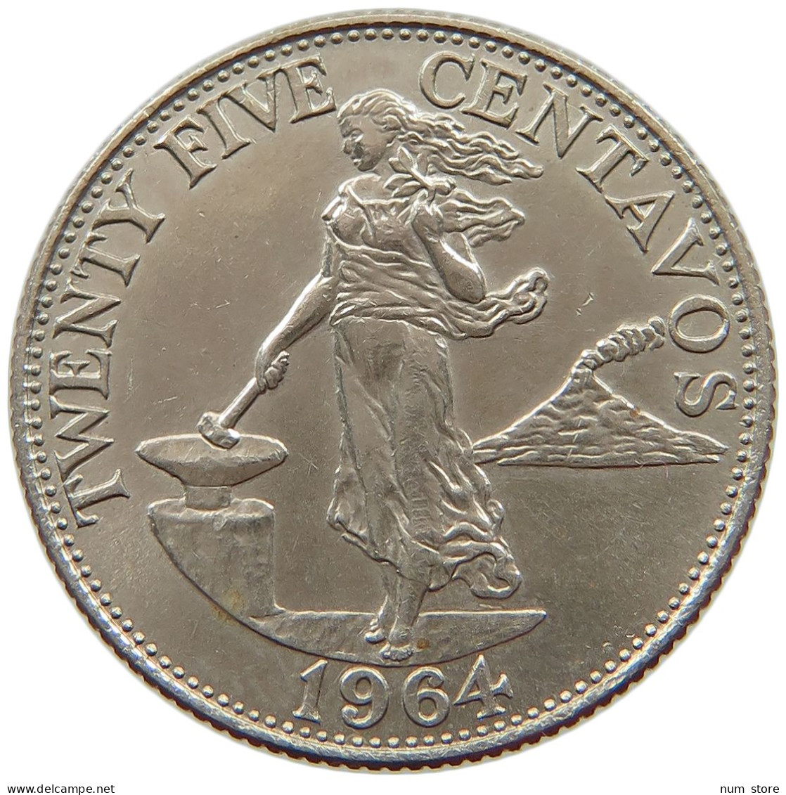 PHILIPPINES 25 CENTAVOS 1964  #a017 0097 - Philippines