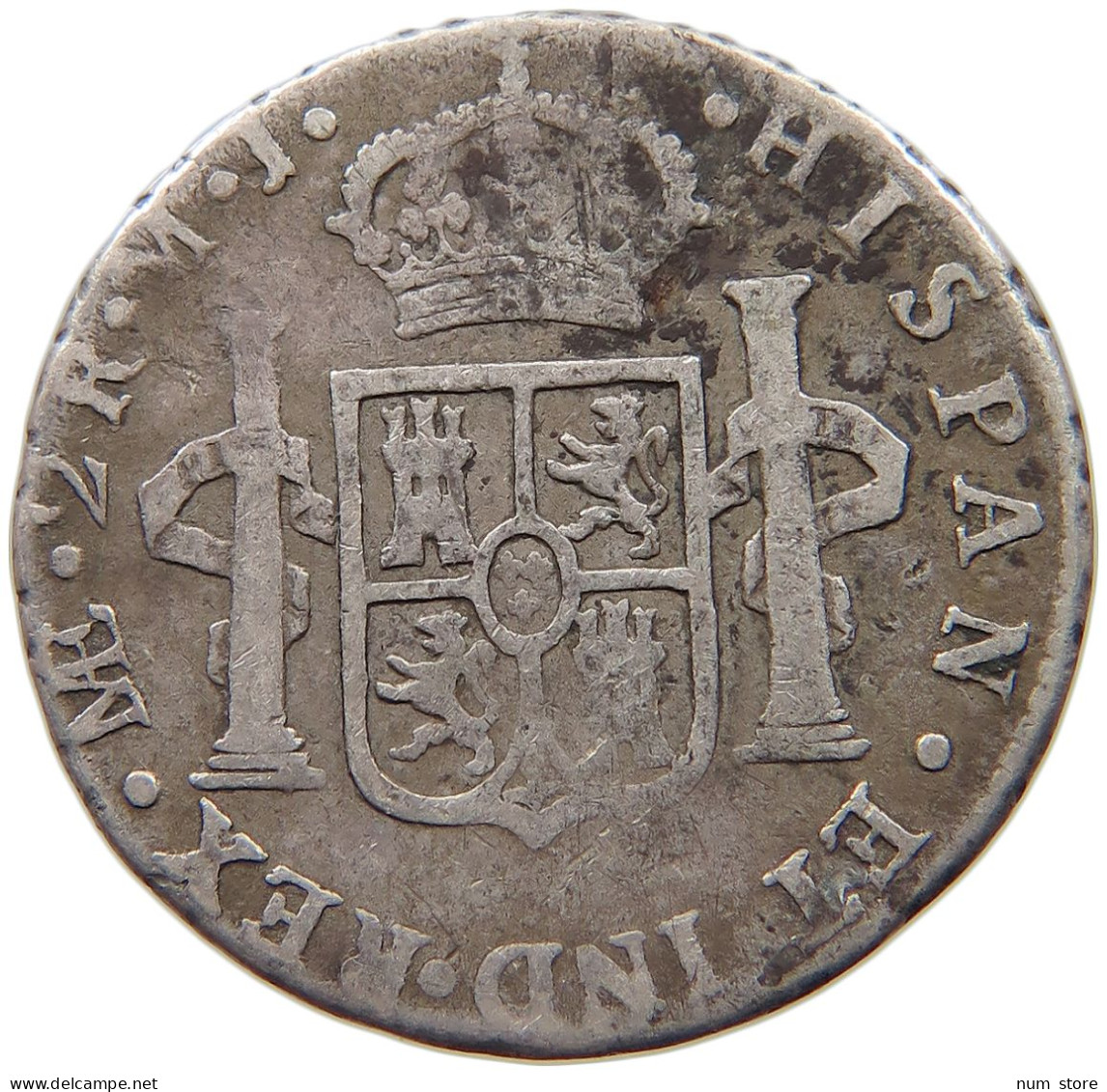 PERU 2 REALES 1779 MJ Carlos III. 1759-1788. #c037 0353 - Pérou