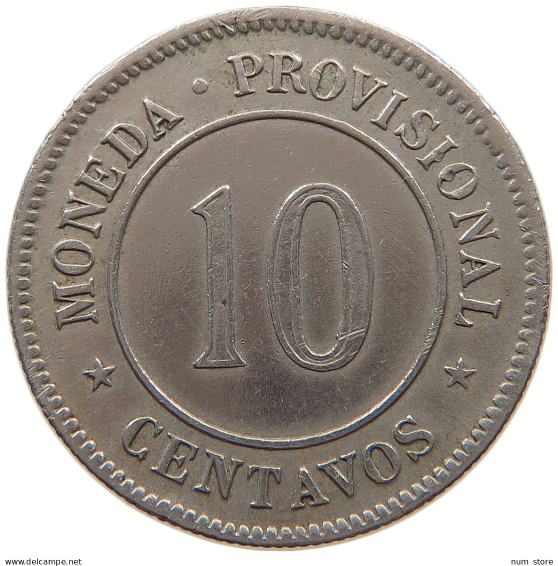 PERU 10 CENTAVOS 1880  #a061 0385 - Pérou