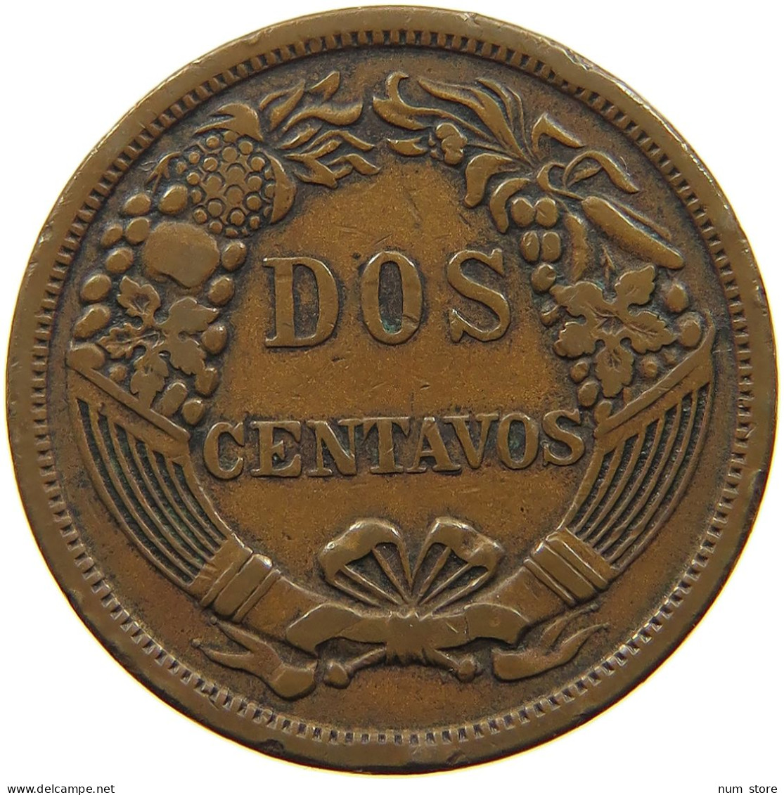 PERU 2 CENTAVOS 1895  #a095 0351 - Pérou