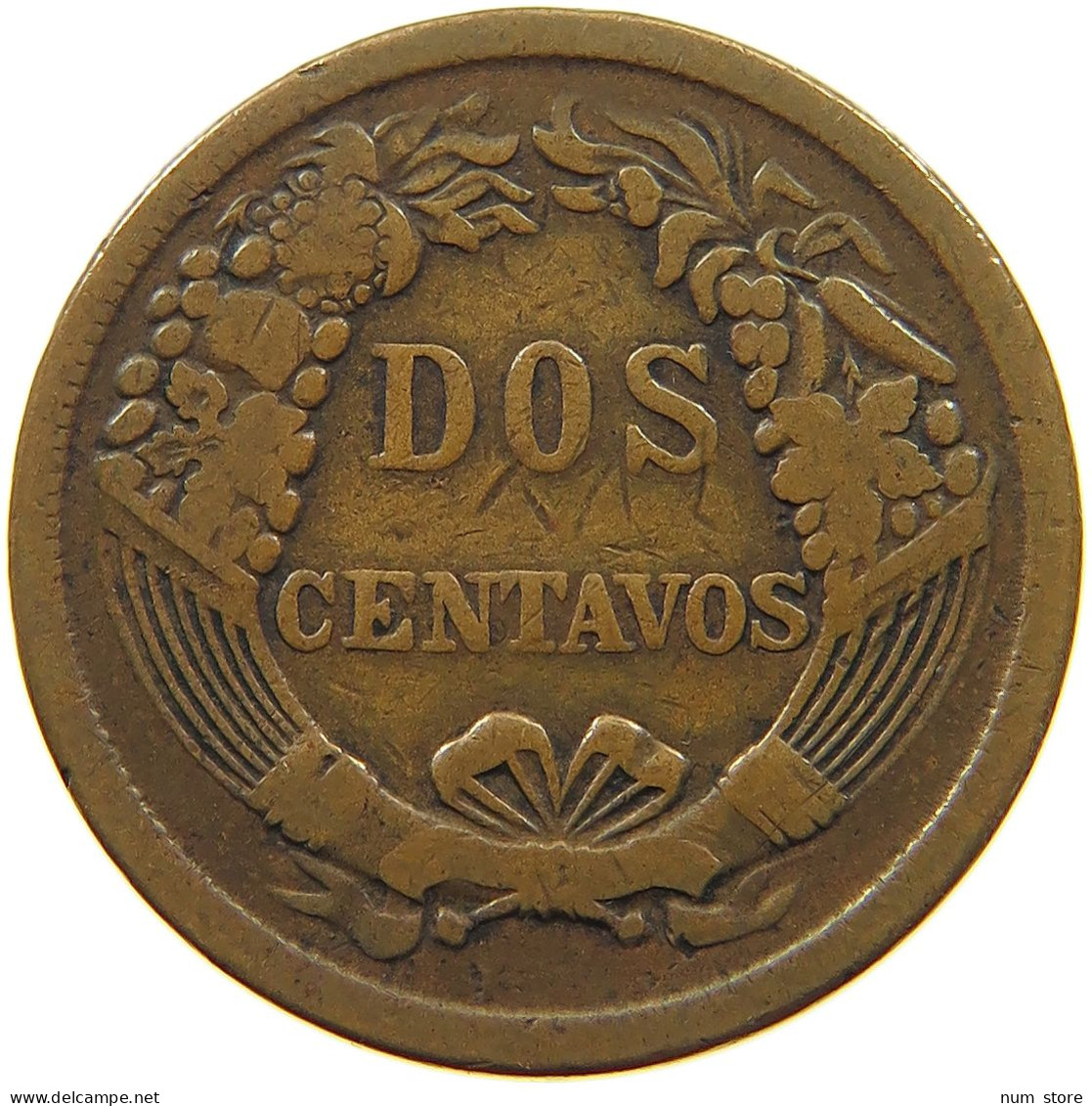 PERU 2 CENTAVOS 1895  #a010 0439 - Pérou