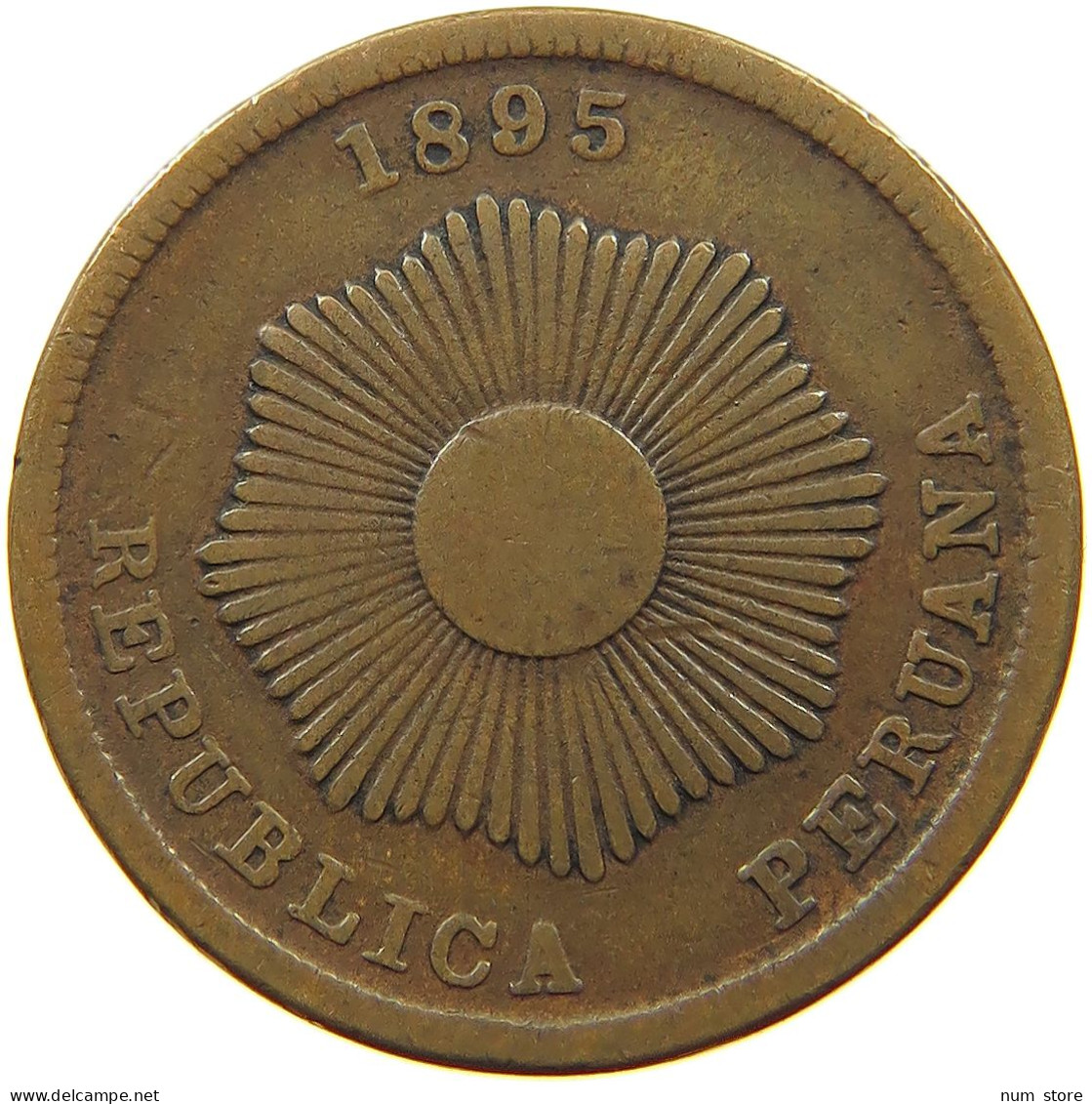 PERU 2 CENTAVOS 1895  #a010 0439 - Pérou