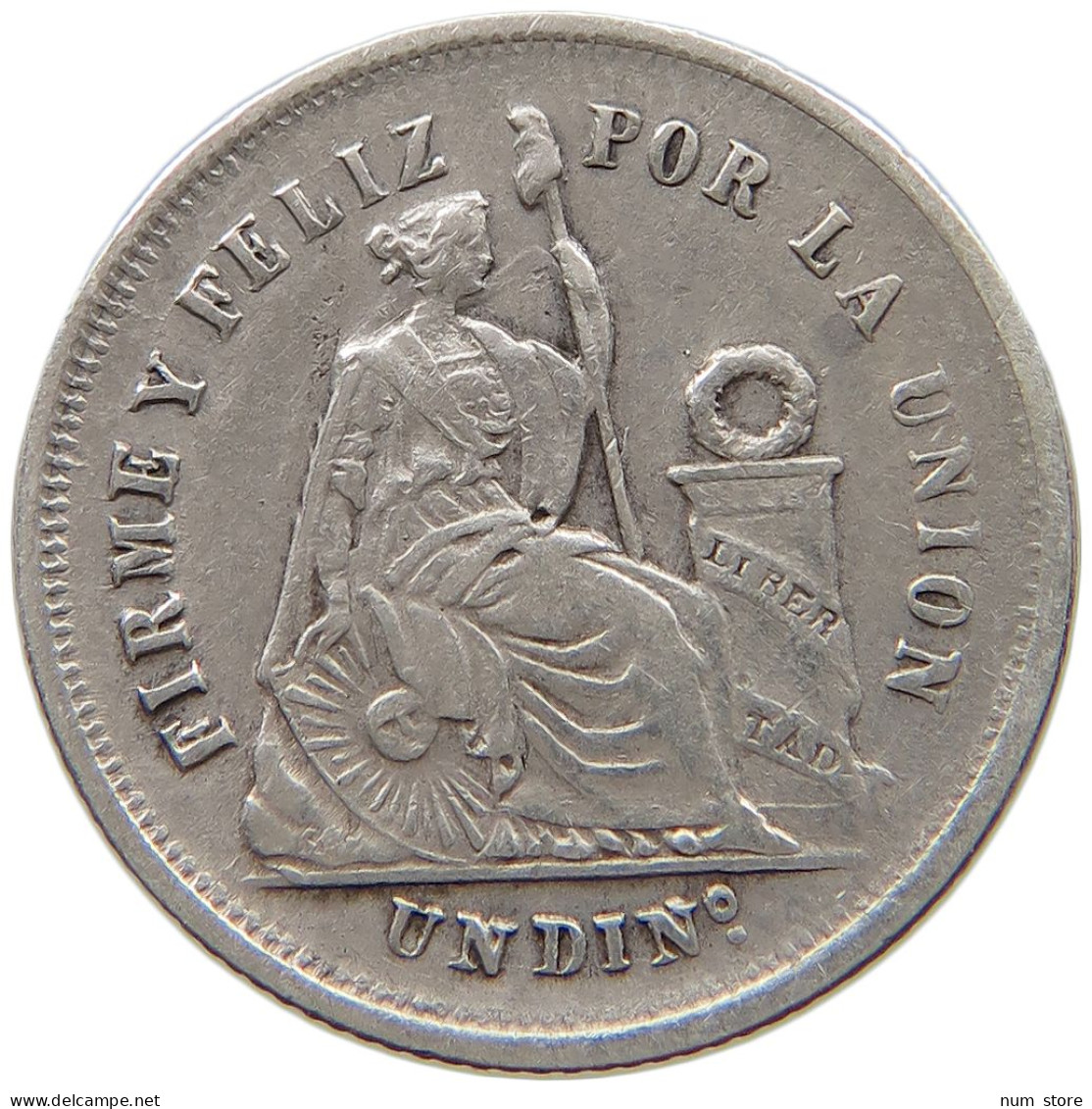 PERU DINERO 1875  #a004 0183 - Pérou