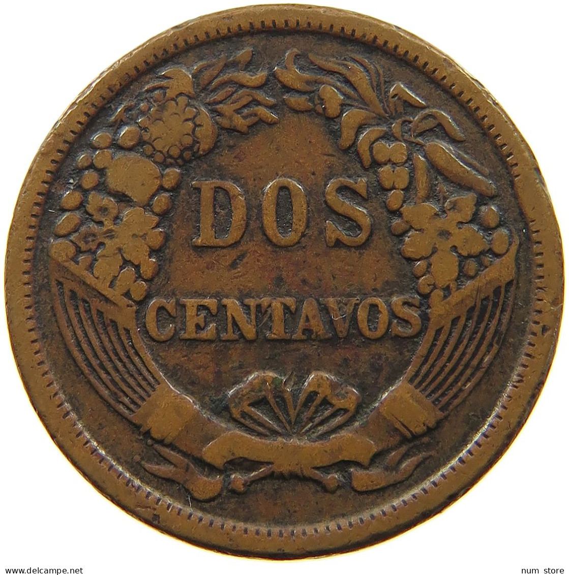 PERU 2 CENTAVOS 1895  #a032 0125 - Pérou