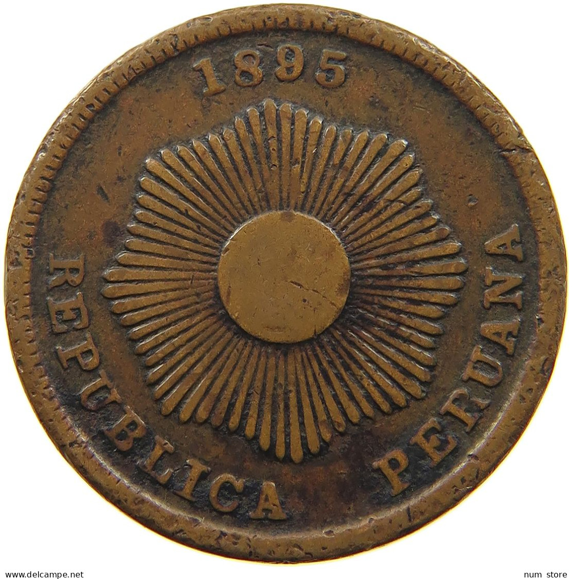 PERU 2 CENTAVOS 1895  #a032 0125 - Pérou