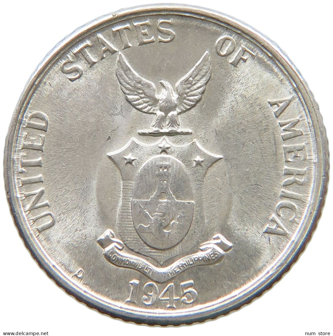 PHILIPPINES US 20 CENTAVOS 1945 D  #t139 0223 - Philippines