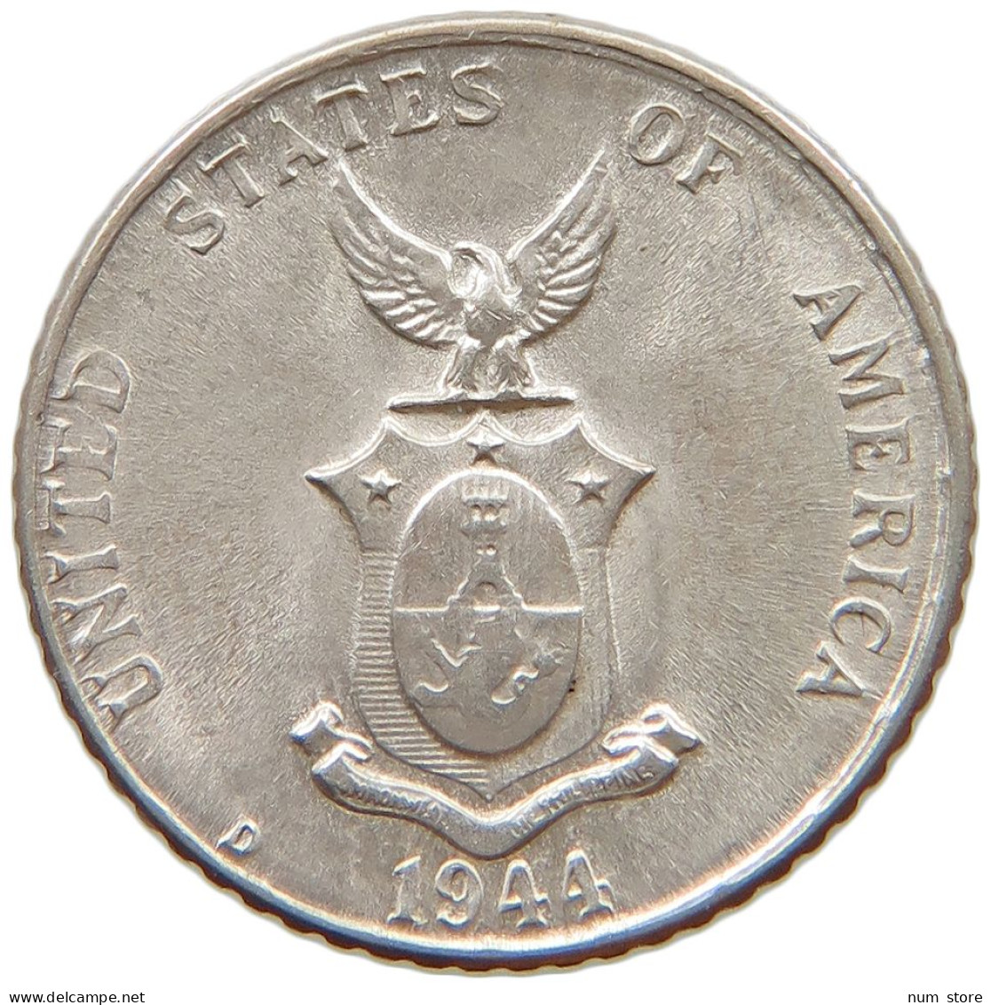 PHILIPPINES US 10 CENTAVOS 1944 D  #t136 0023 - Philippines