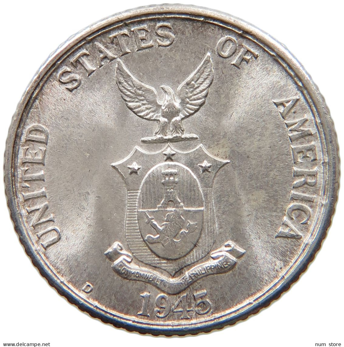 PHILIPPINES US 20 CENTAVOS 1945 D  #t160 0383 - Philippines