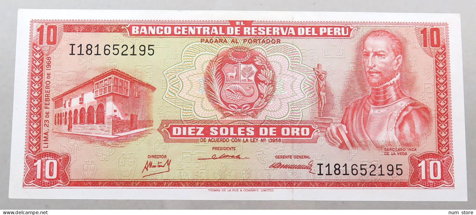 PERU 10 SOLES 1968  #alb049 0281 - Pérou