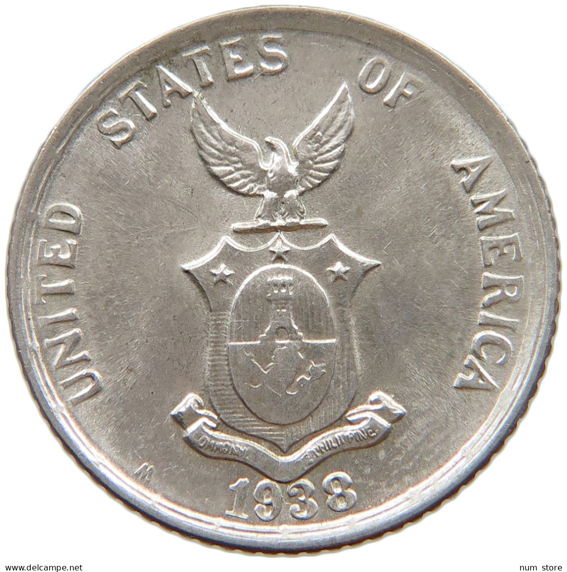 PHILIPPINES US 20 CENTAVOS 1938 M  #t136 0015 - Philippines