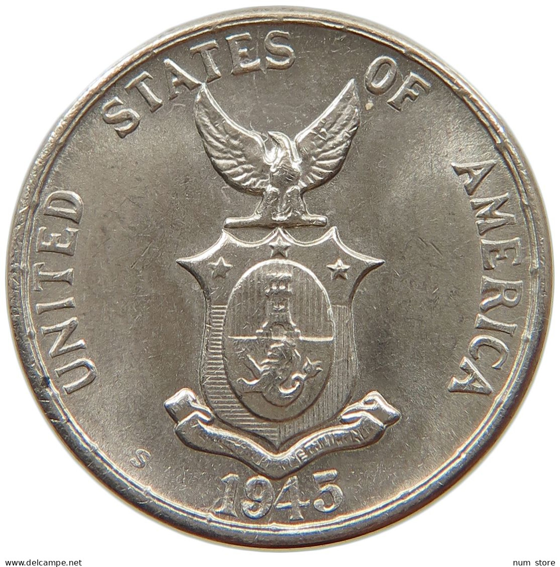 PHILIPPINES US 5 CENTAVOS 1945 S  #t135 0591 - Philippines