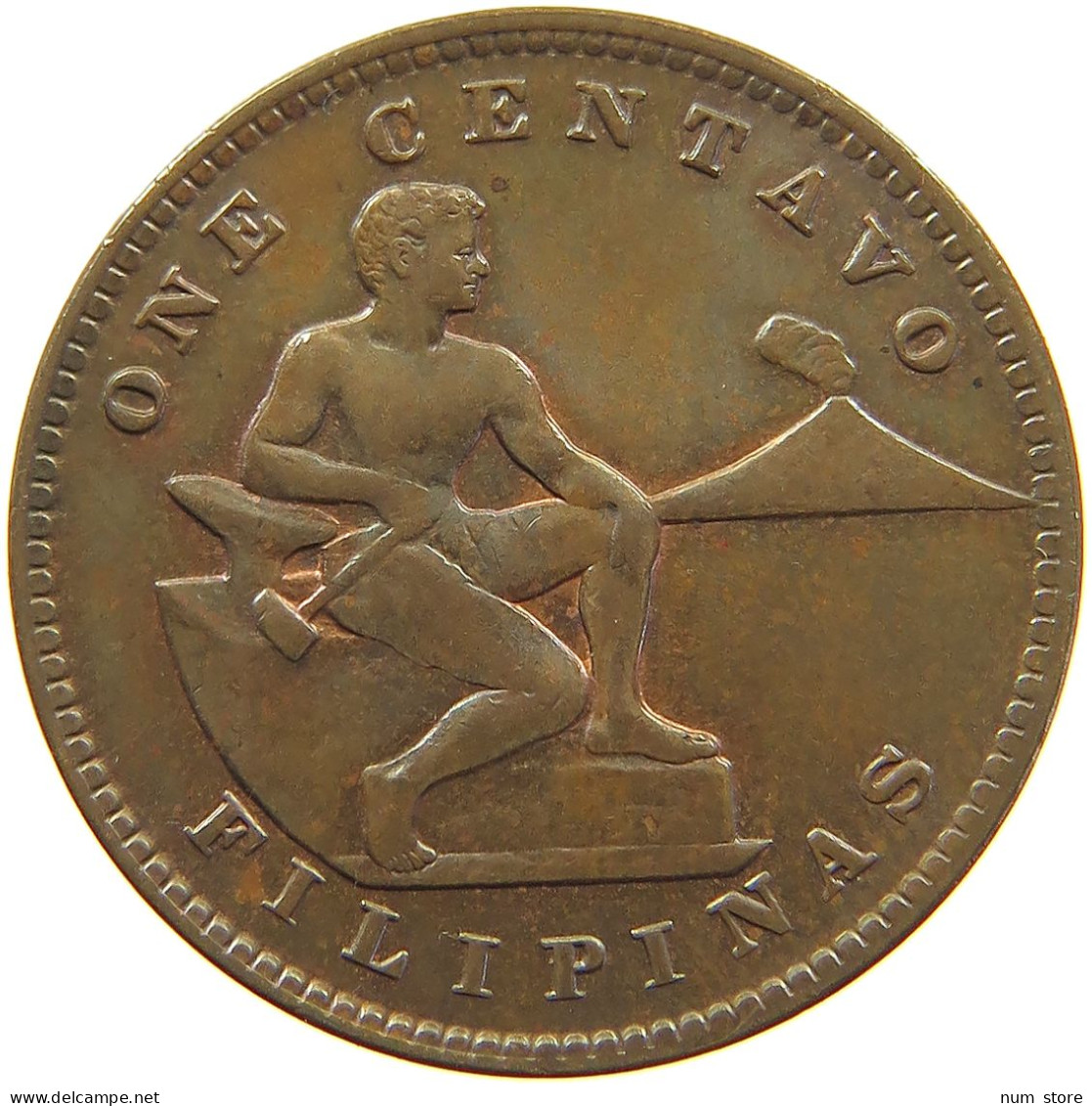 PHILIPPINES US CENTAVO 1928  #t018 0005 - Philippines