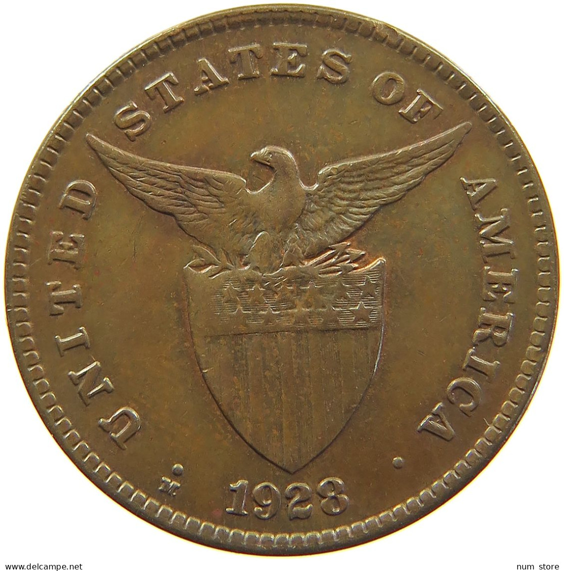 PHILIPPINES US CENTAVO 1928  #t018 0005 - Philippines