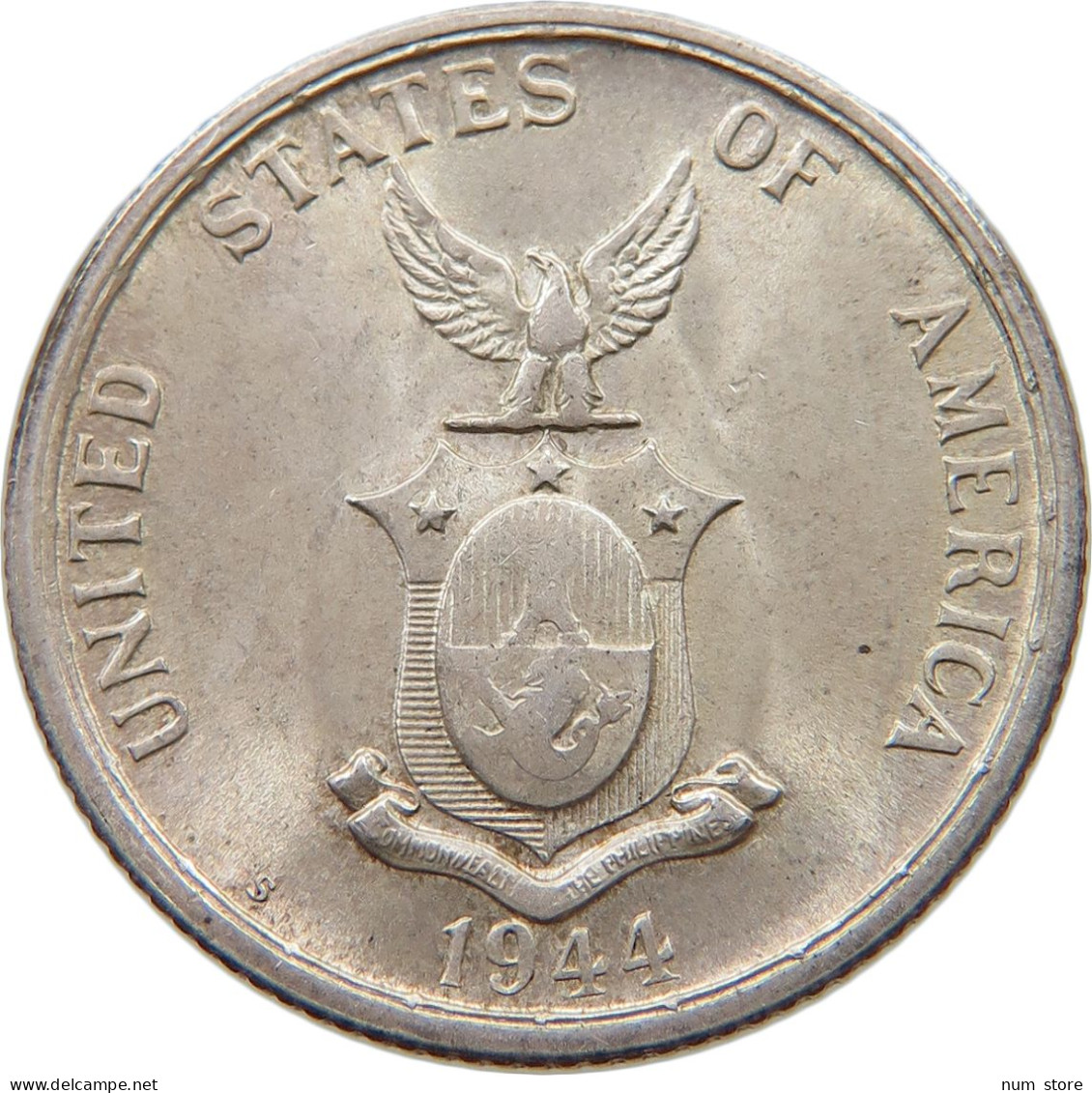 PHILIPPINES US 50 CENTAVOS 1944  #t121 0097 - Philippines