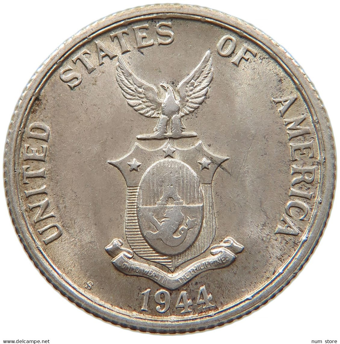 PHILIPPINES US 50 CENTAVOS 1944 S  #t011 0085 - Philippines