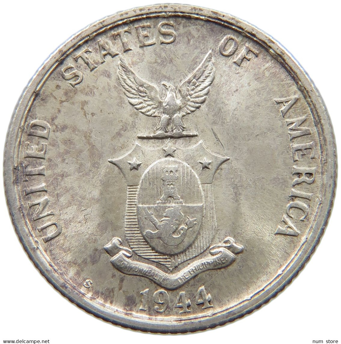 PHILIPPINES US 50 CENTAVOS 1944 S  #t005 0211 - Philippines