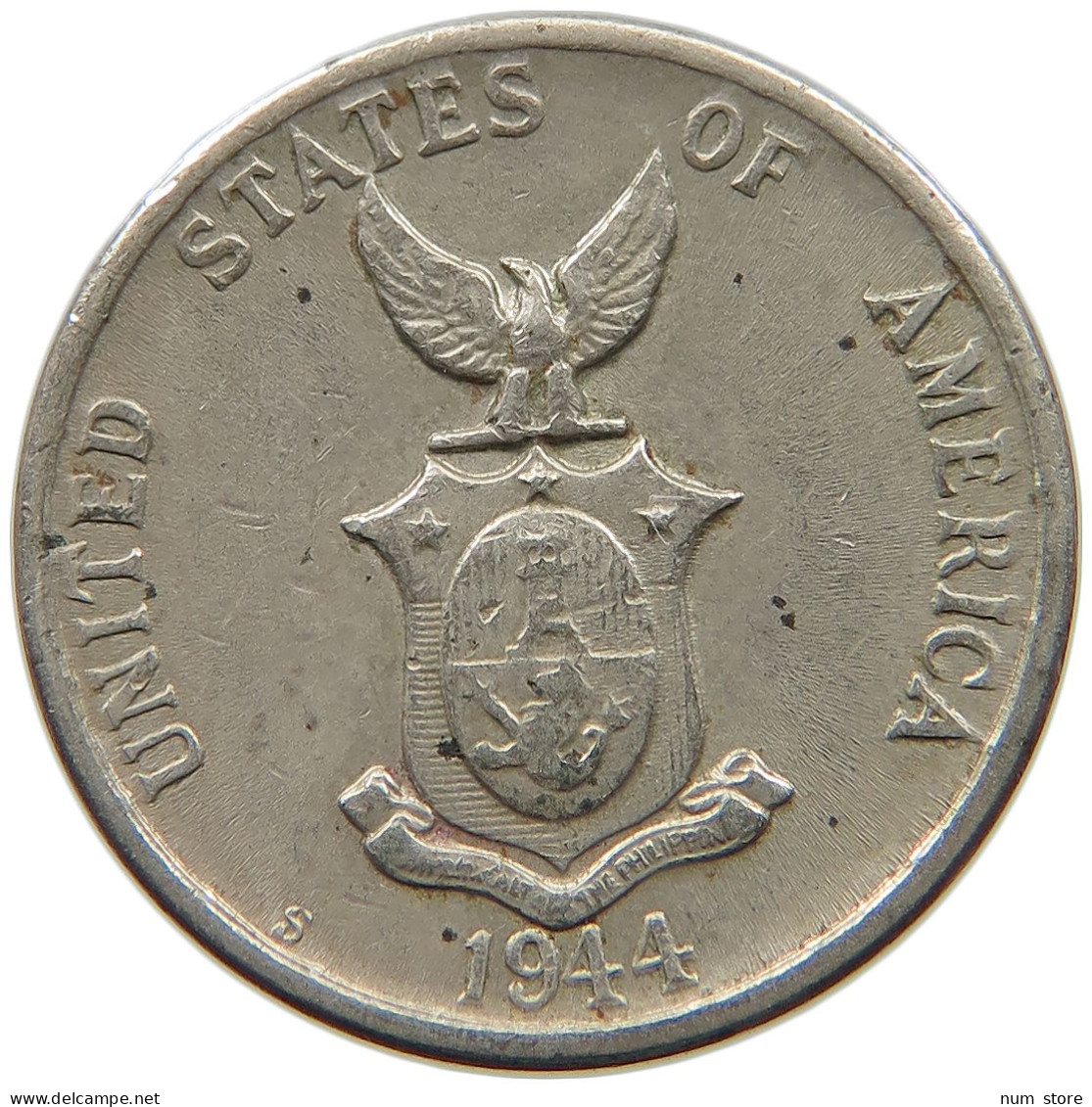 PHILIPPINES US 5 CENTAVOS 1944 S  #s057 0461 - Philippines