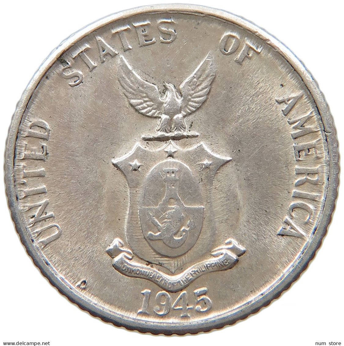 PHILIPPINES US 20 CENTAVOS 1945 D  #t011 0259 - Philippines