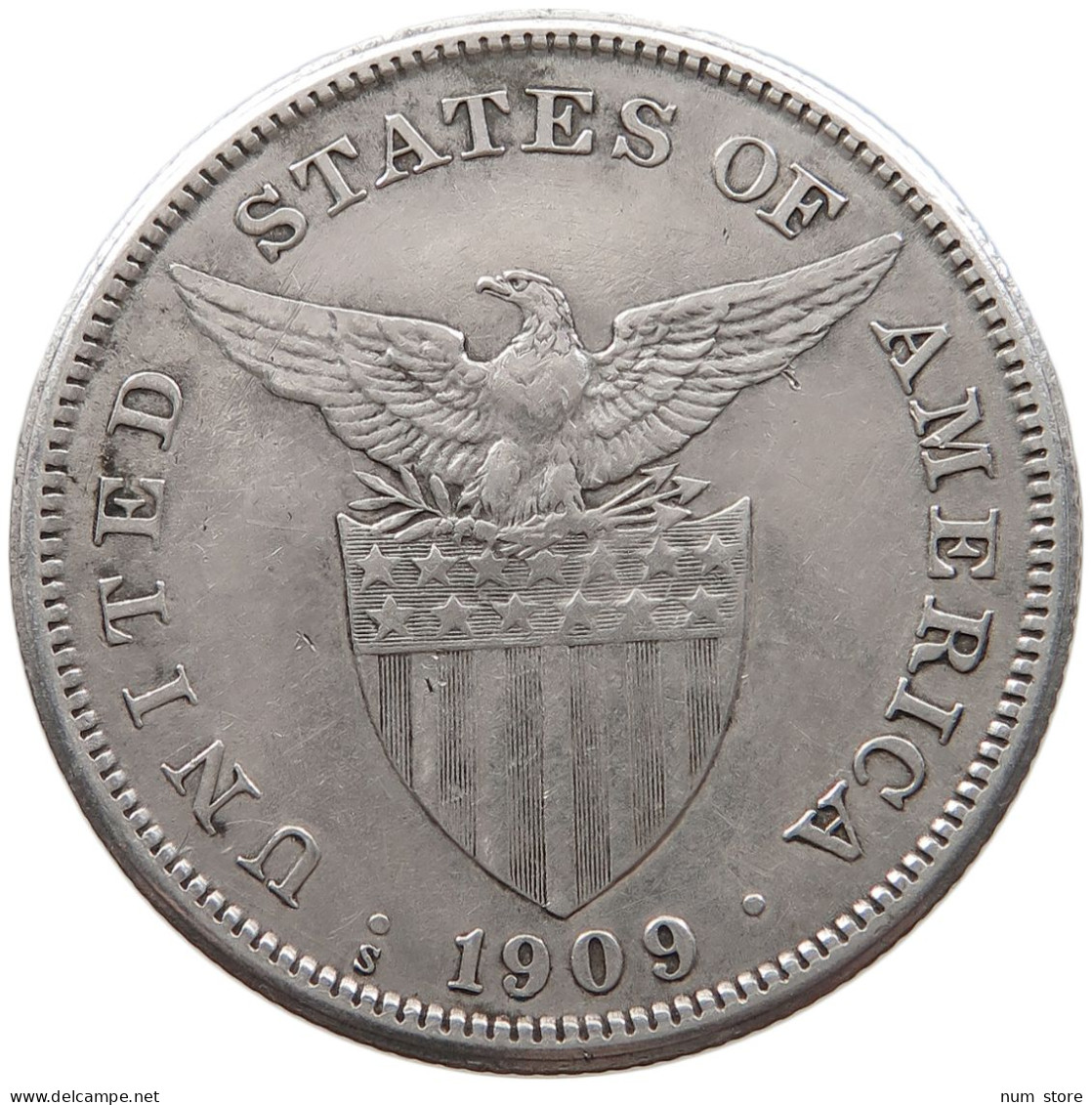 PHILIPPINES US PESO 1909 S  #t010 0153 - Philippines