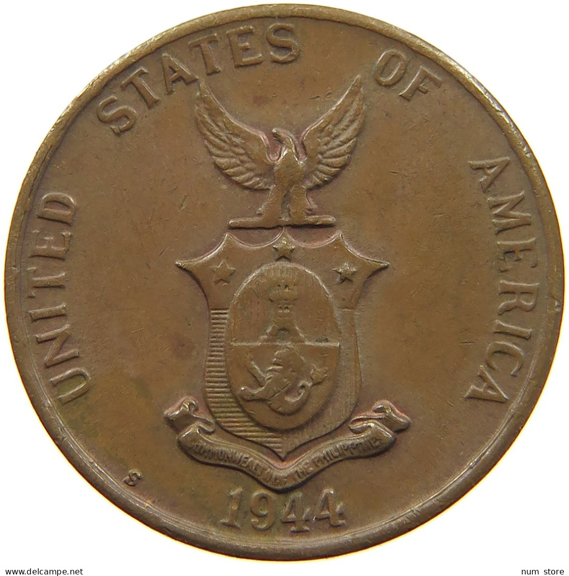 PHILIPPINES US CENTAVO 1944 S  #c008 0359 - Philippines