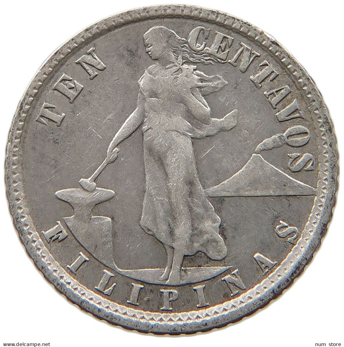 PHILIPPINES US 10 CENTAVOS 1937  #a034 0139 - Philippines