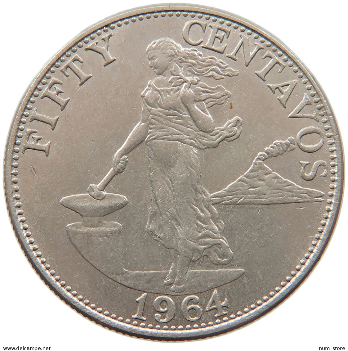 PHILIPPINES 50 CENTAVOS 1964  #t162 0537 - Philippines