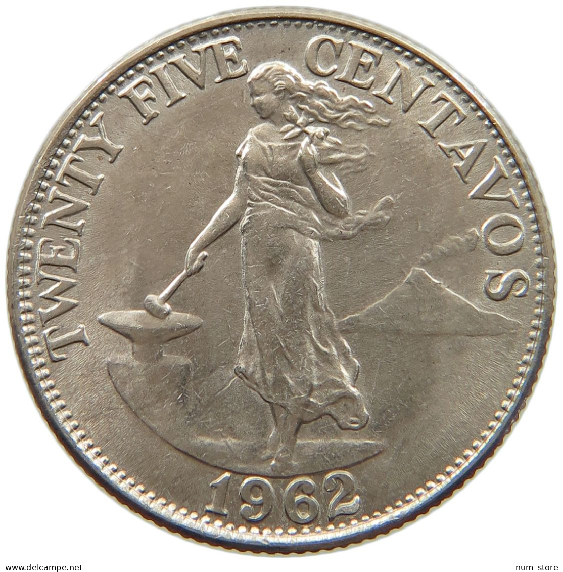 PHILIPPINES 25 CENTAVOS 1962  #t136 0367 - Philippinen