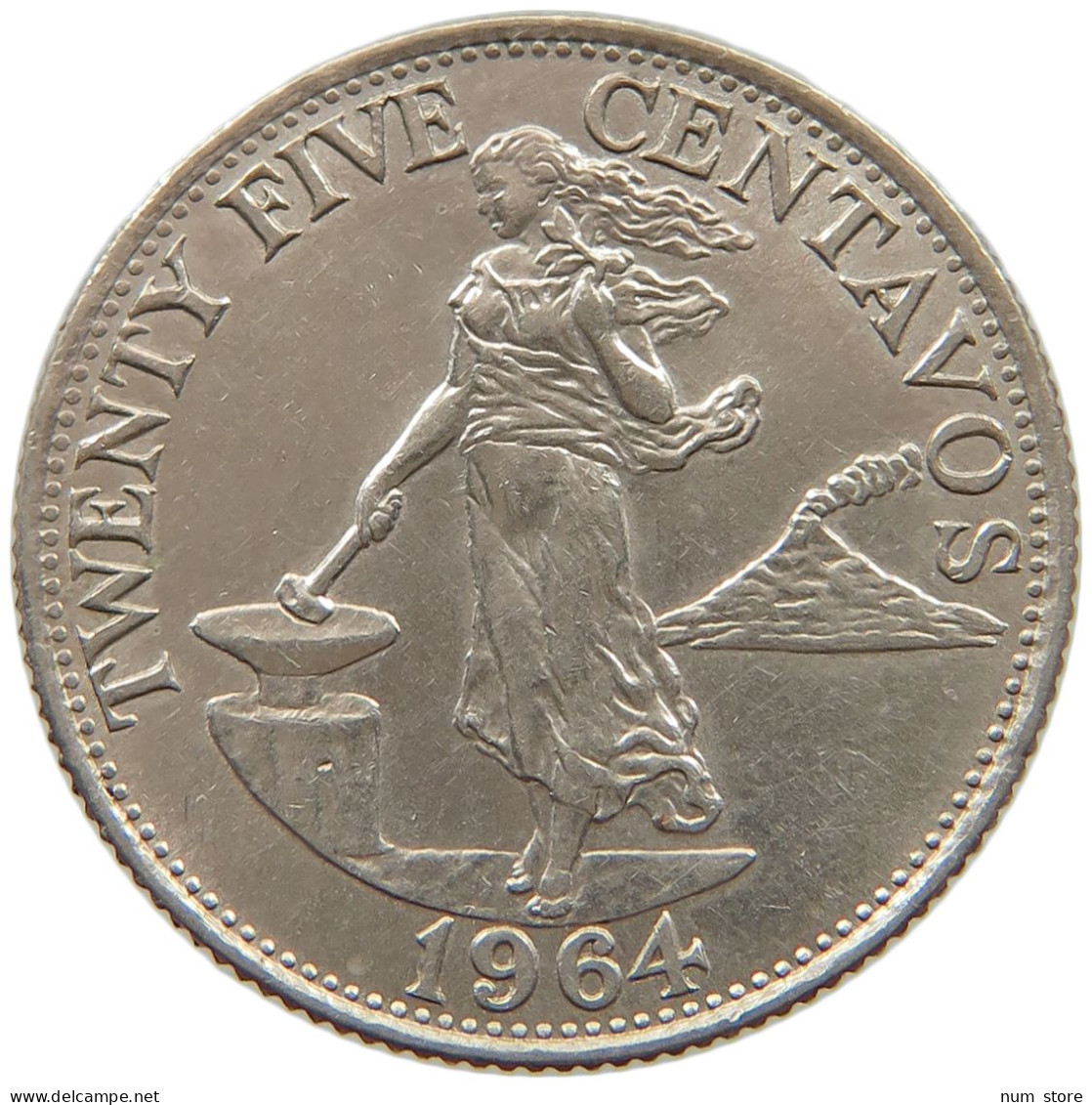 PHILIPPINES 25 CENTAVOS 1964  #t136 0365 - Filippine