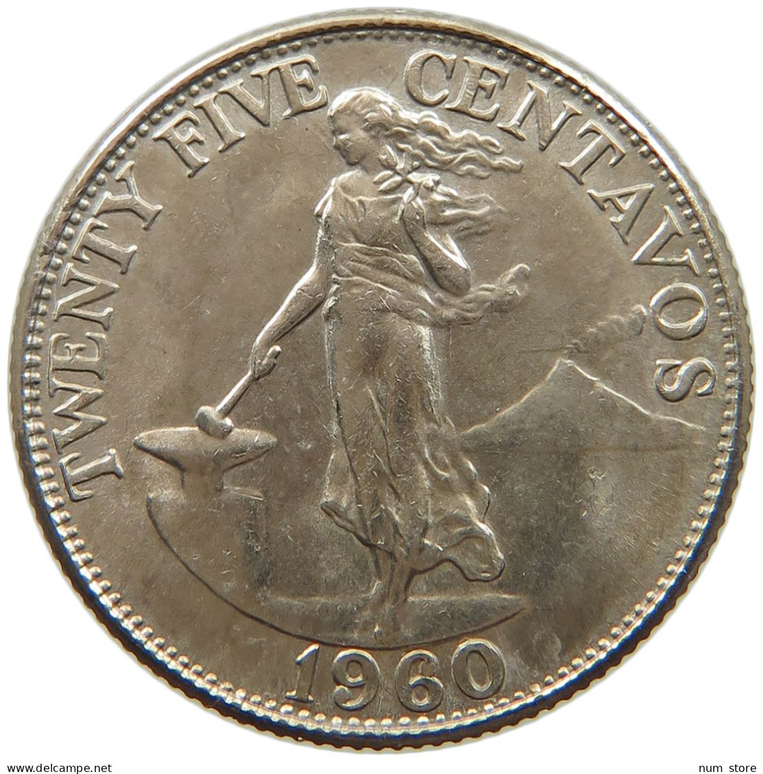 PHILIPPINES 25 CENTAVOS 1960  #t136 0369 - Philippinen