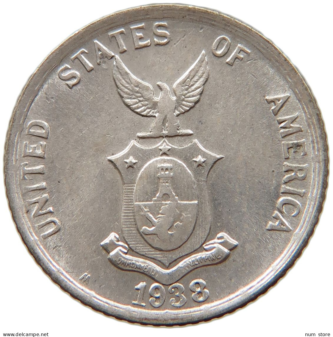 PHILIPPINES US 20 CENTAVOS 1938  #c057 0161 - Philippines