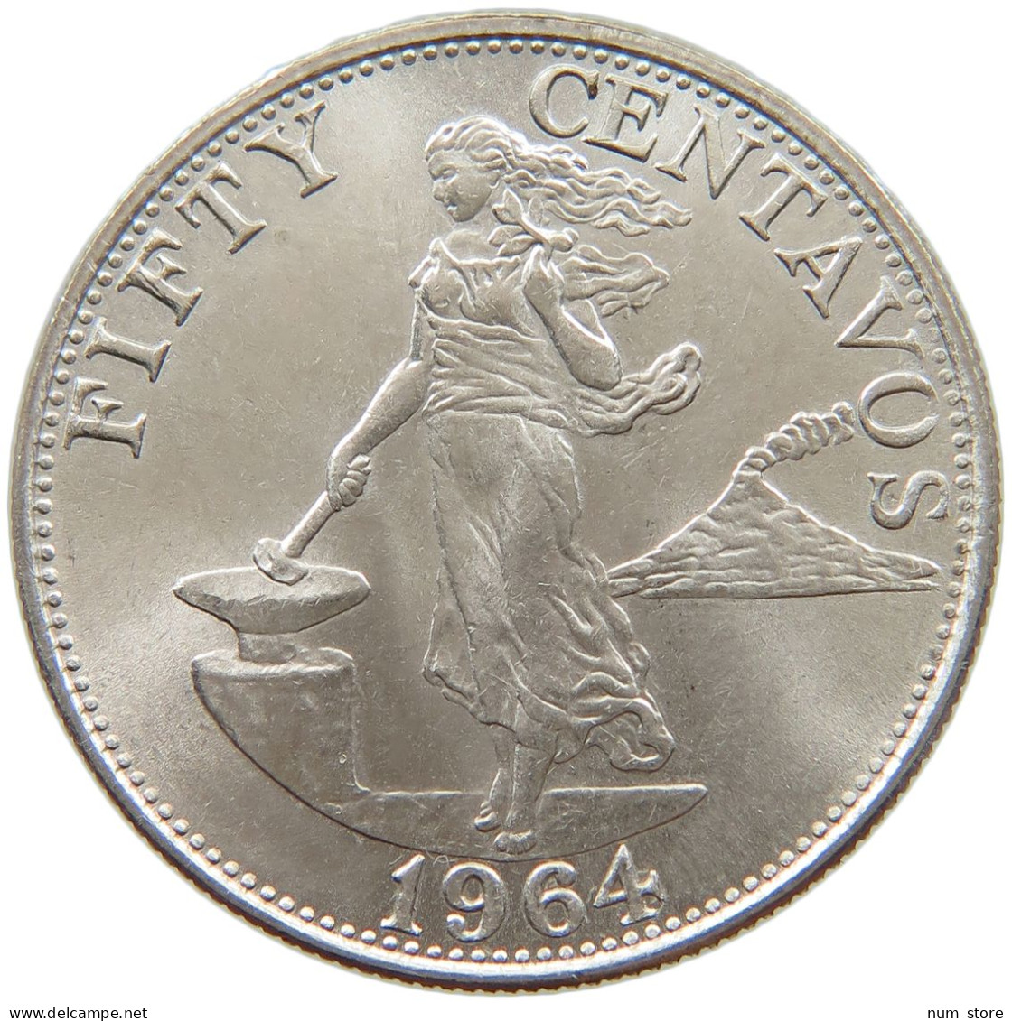 PHILIPPINES 50 CENTAVOS 1964  #t136 0055 - Filippijnen