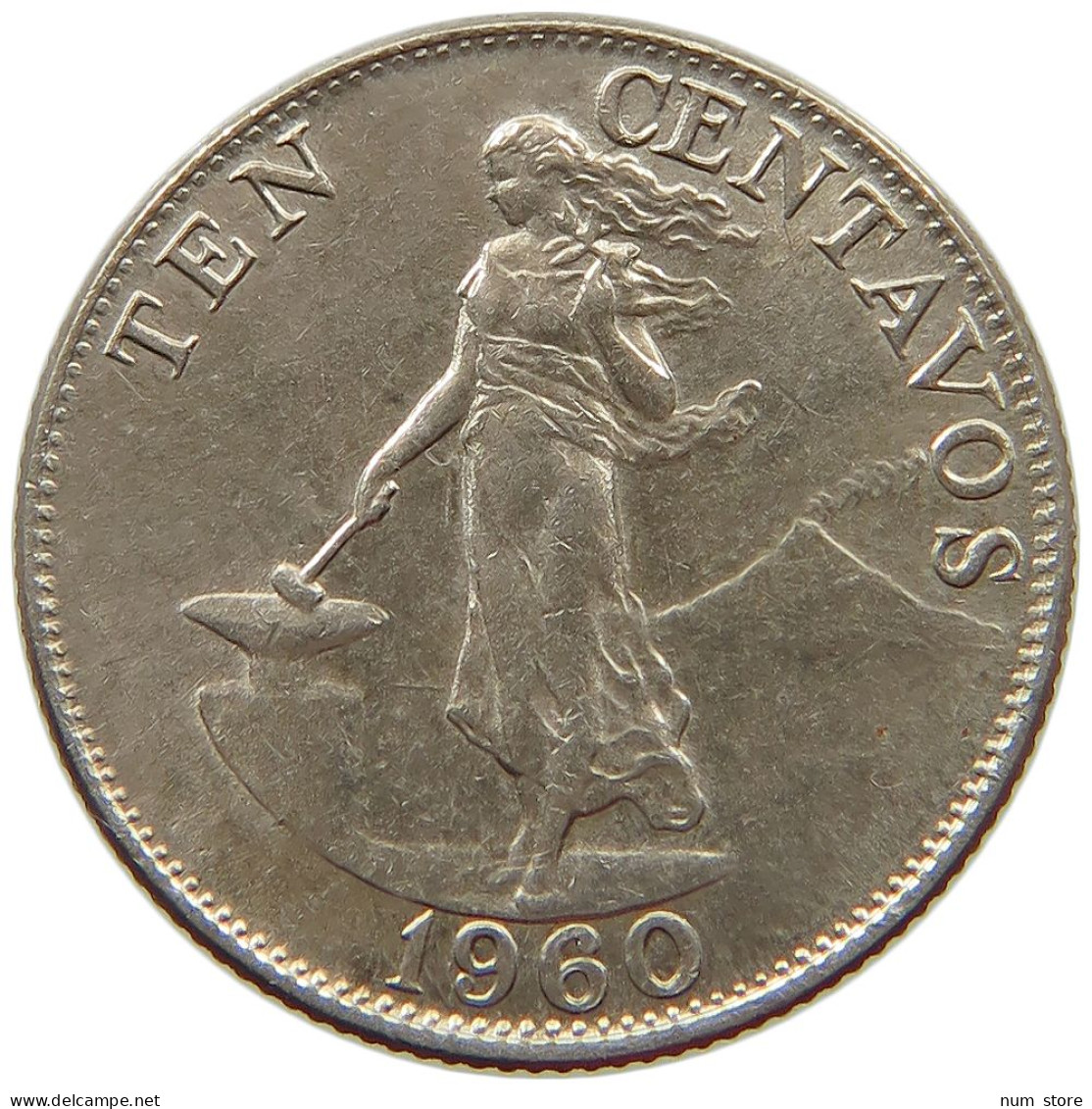 PHILIPPINES 10 CENTAVOS 1960  #s073 0105 - Philippines