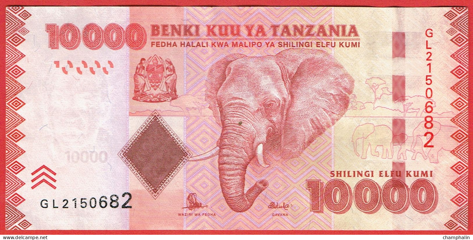 Tanzanie - Billet De 10000 Shilingi - Non Daté - P44 - Tanzania