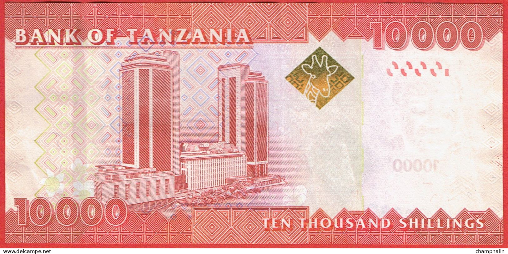 Tanzanie - Billet De 10000 Shilingi - Non Daté - P44 - Tanzania