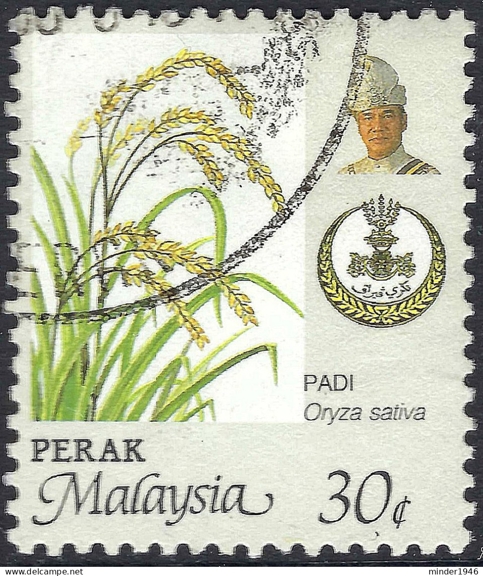 MALAYA PERAK 1986 30c Multicoloured, Farming-Padi SG204 FU - Perak